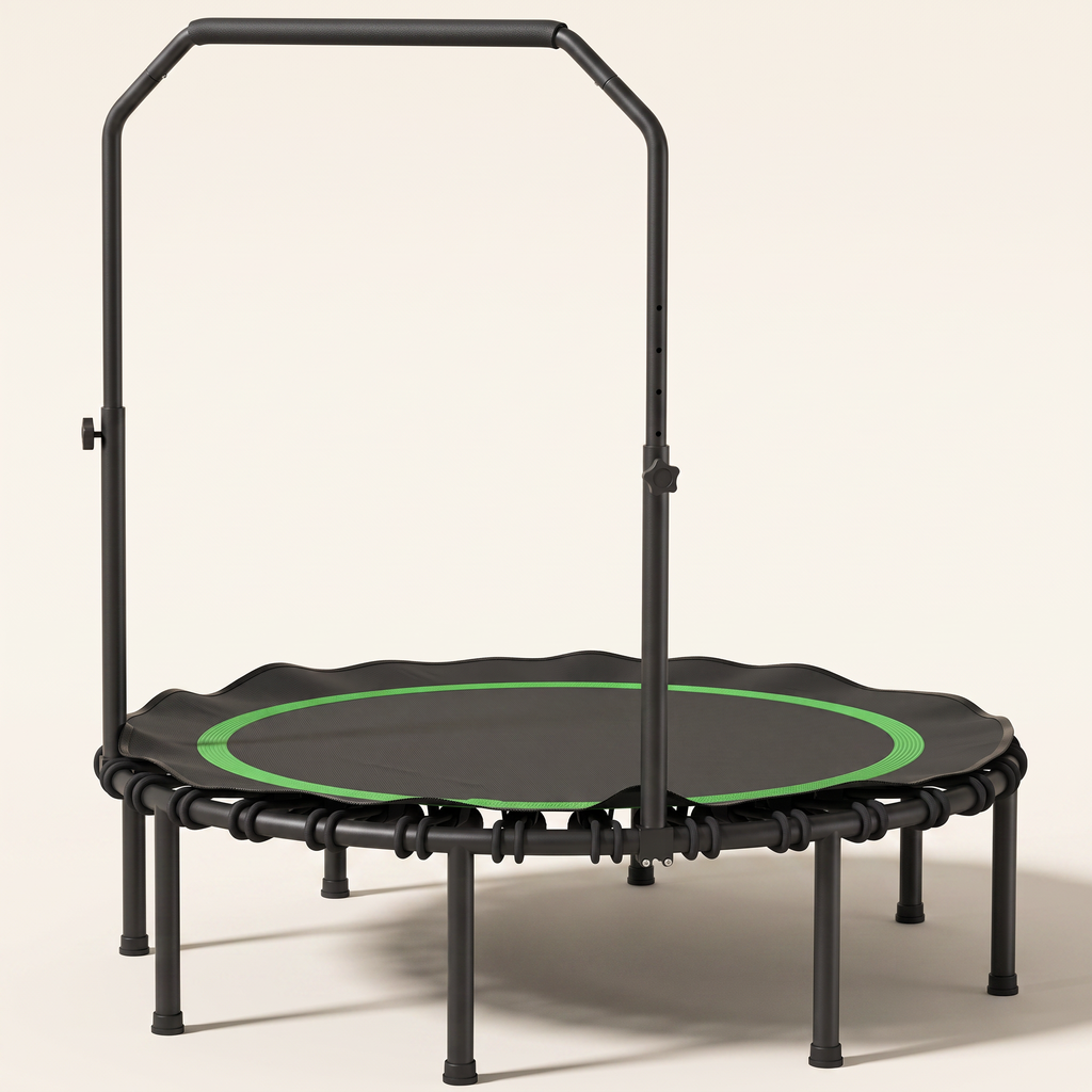 48” Foldable Fitness Trampoline with Adjustable Handle Bar