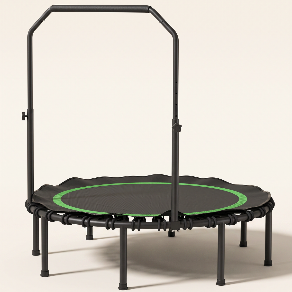 48” Foldable Fitness Trampoline with Adjustable Handle Bar