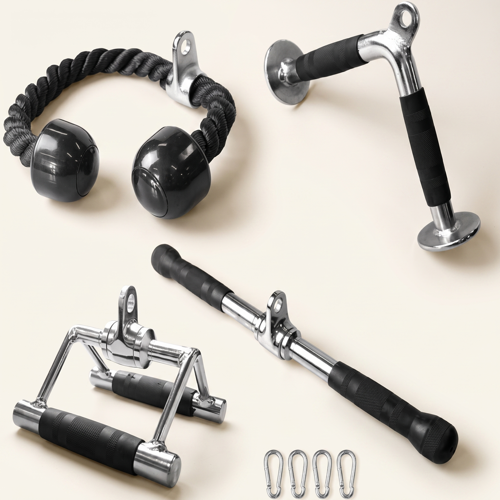 4-Piece Cable Machine Attachment Set