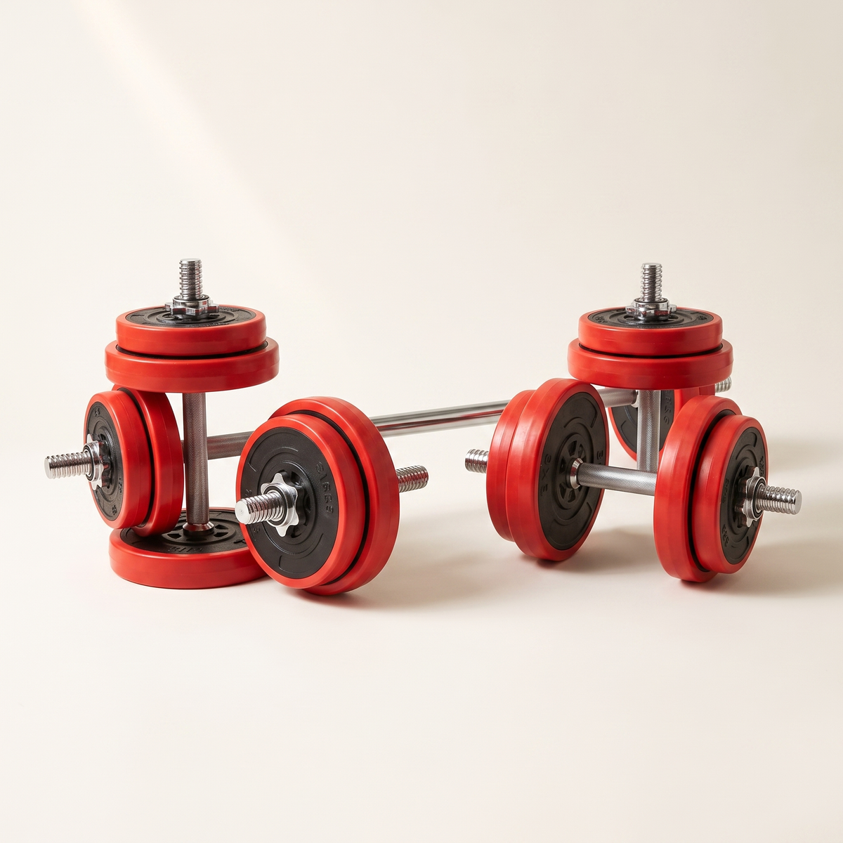 44 lb Adjustable Dumbbell & Barbell Set
