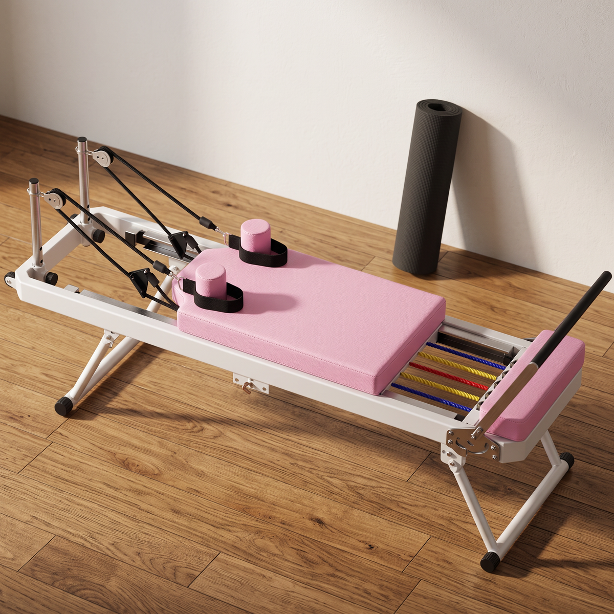 Foldable Pilates Reformer Machine for Home Gym