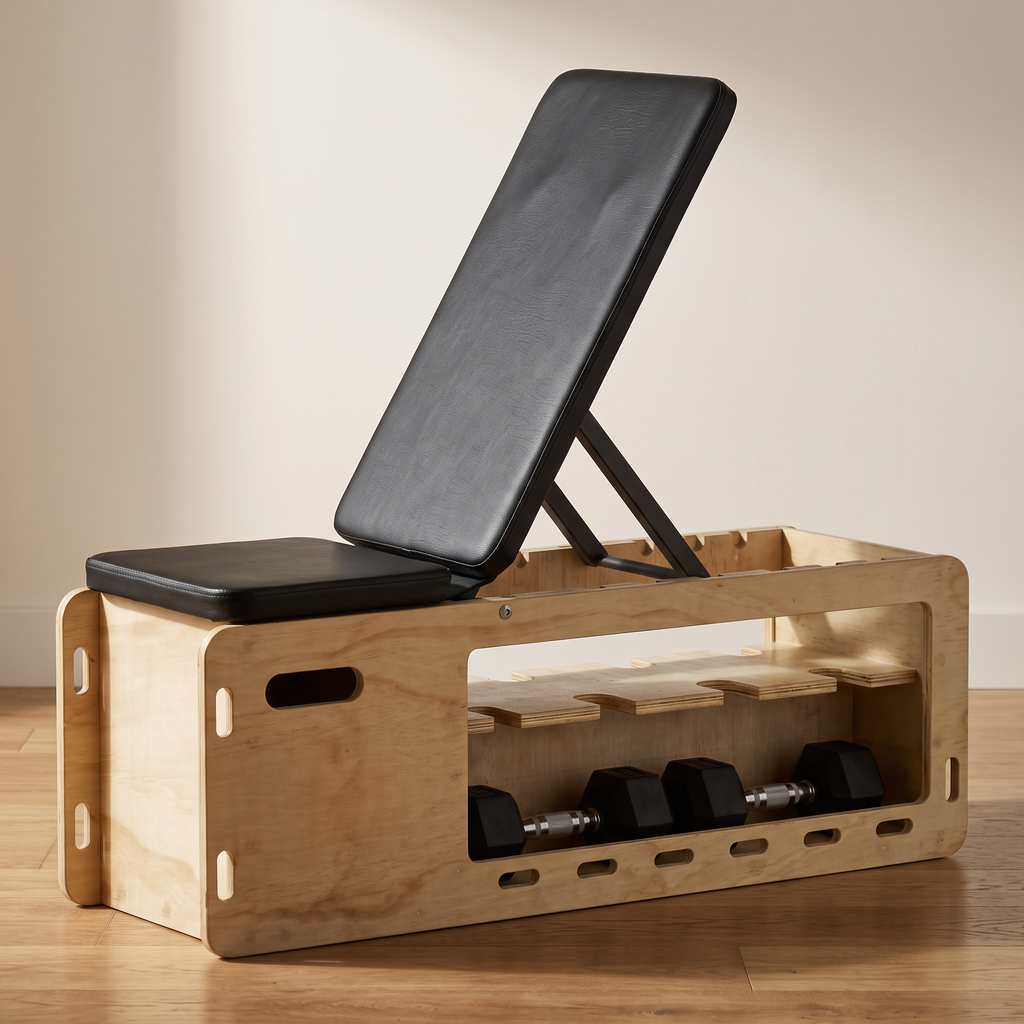Multi-Function Workout Bench with Dumbbell Storage
