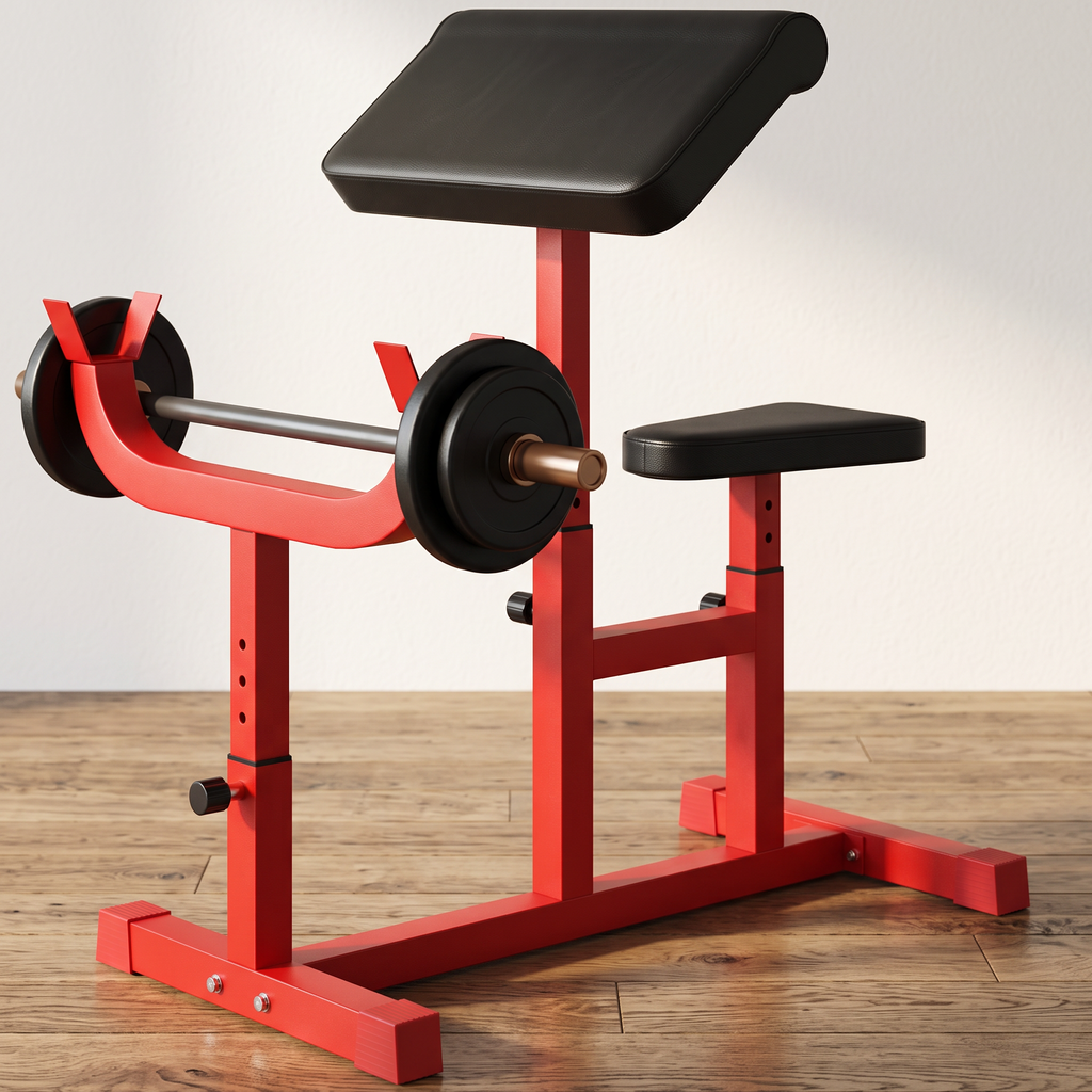 Adjustable Preacher Curl Bench for Strength Training