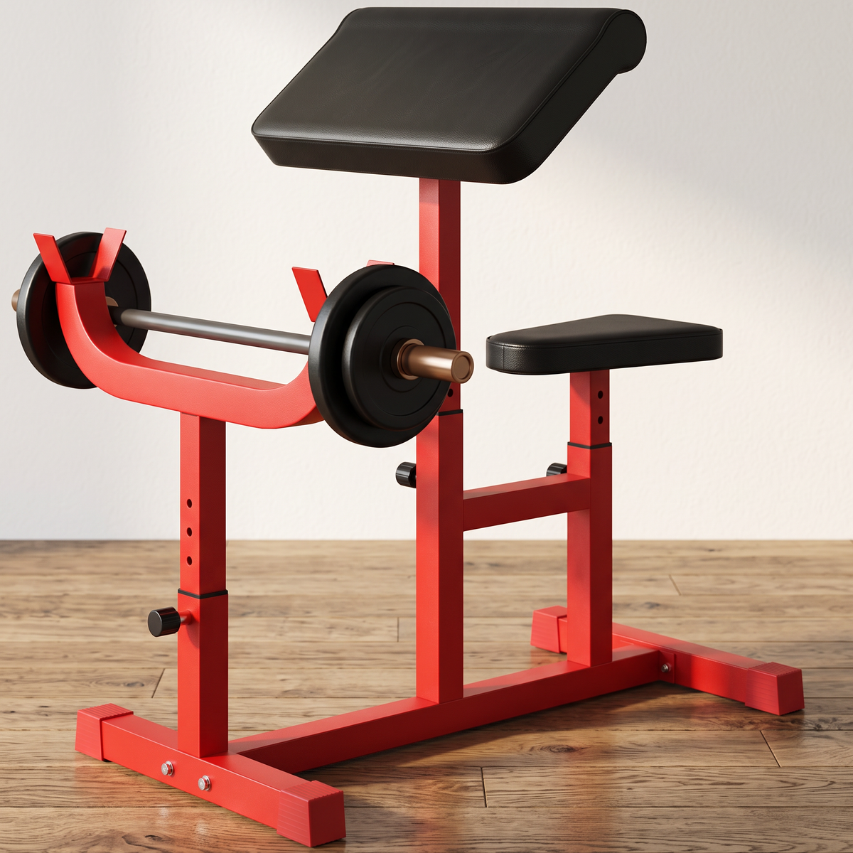 Adjustable Preacher Curl Bench for Strength Training