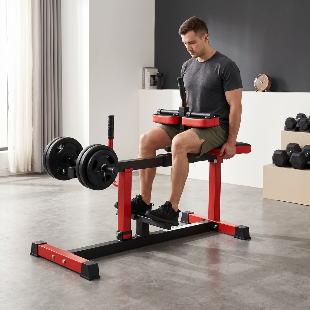 Plate-Loaded Seated Calf Raise Machine