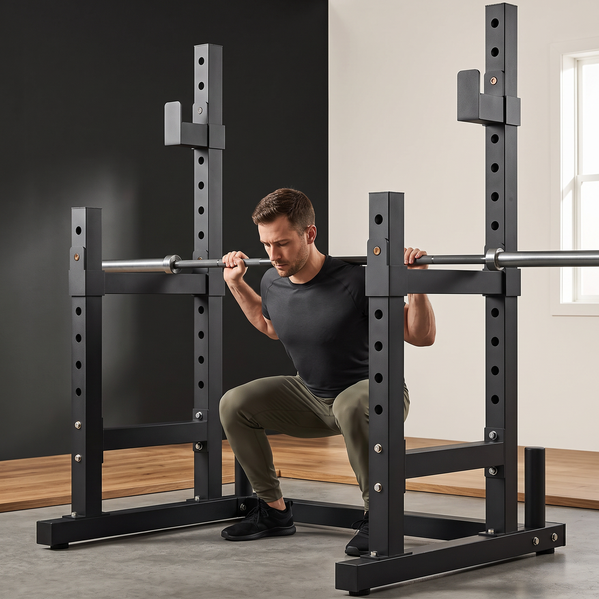 Adjustable Squat Rack & Bench Press Stand