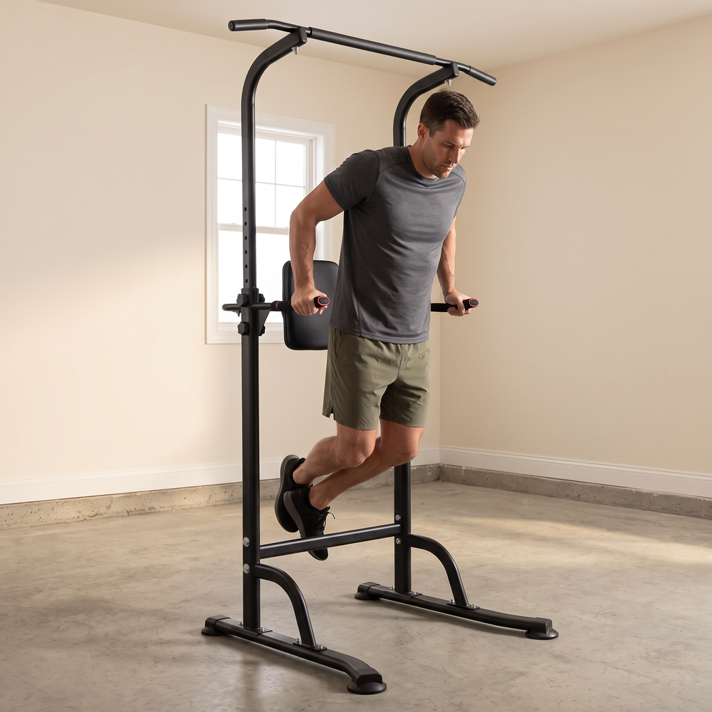 Adjustable Pull-Up & Dip Station Power Tower