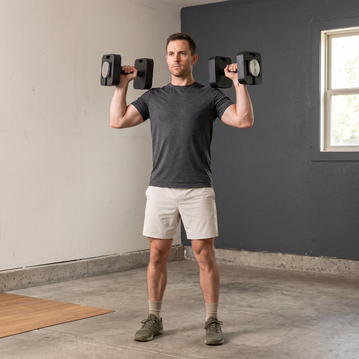 50 lb Adjustable Dumbbell Set, Pair – 100 lb Total for Home Gym