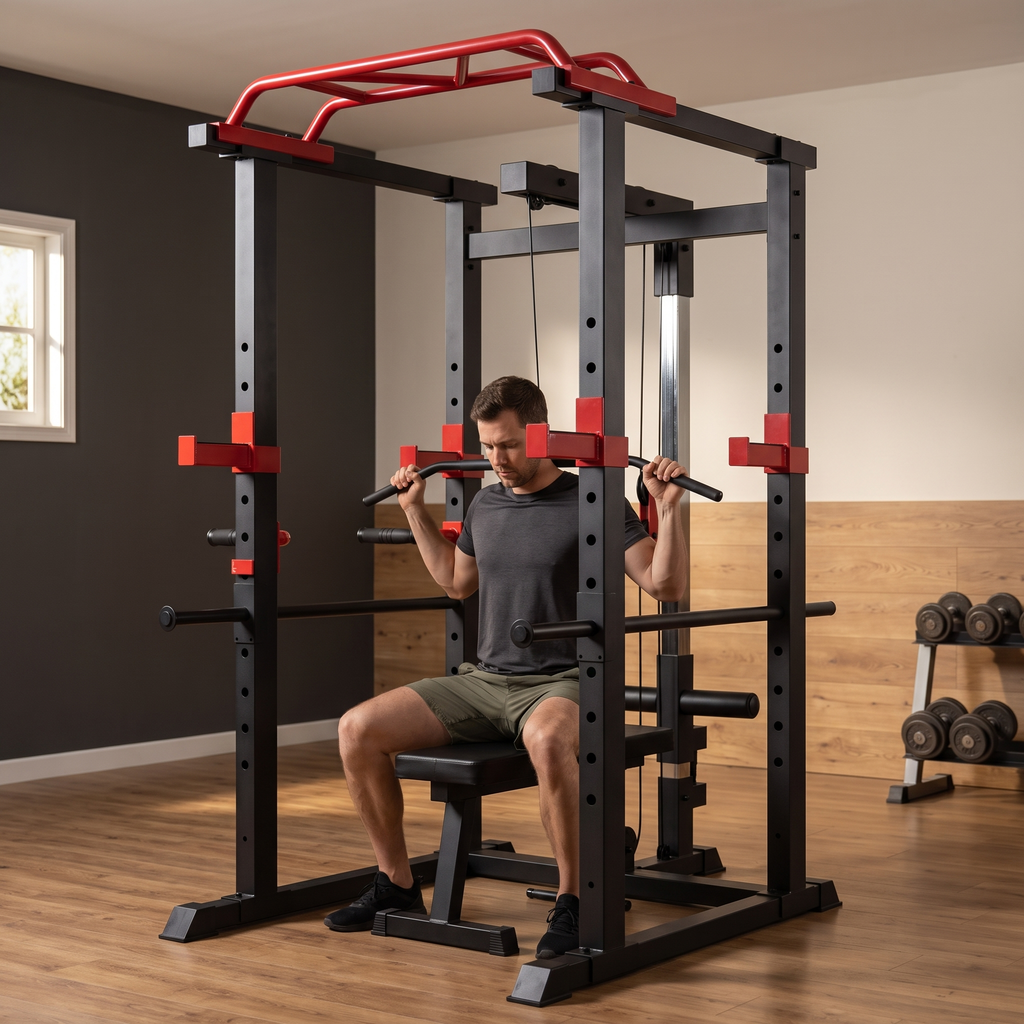 Multi-Function Power Cage & Squat Rack for Home Gym