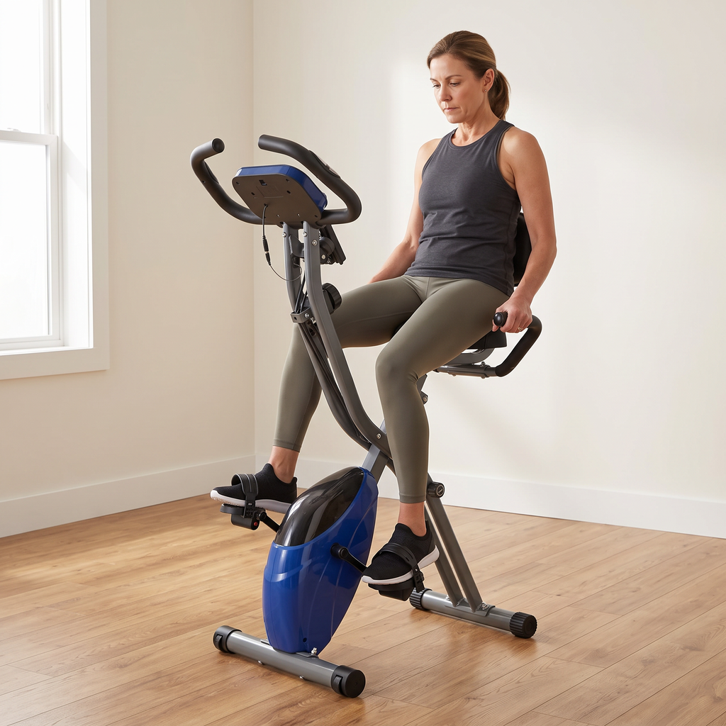 Foldable Upright & Recumbent Exercise Bike
