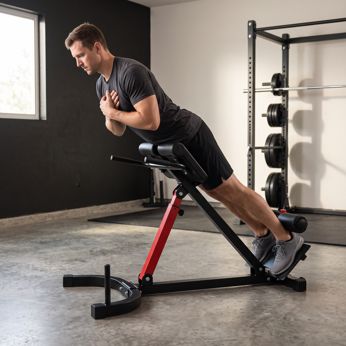Adjustable Roman Chair Hyperextension Bench – 350 lb Capacity