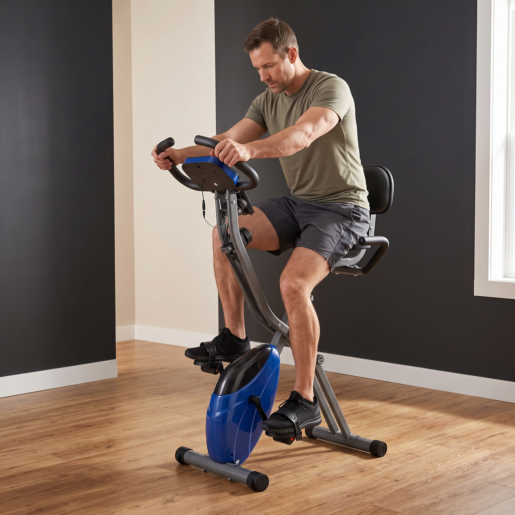 Foldable Upright & Recumbent Exercise Bike