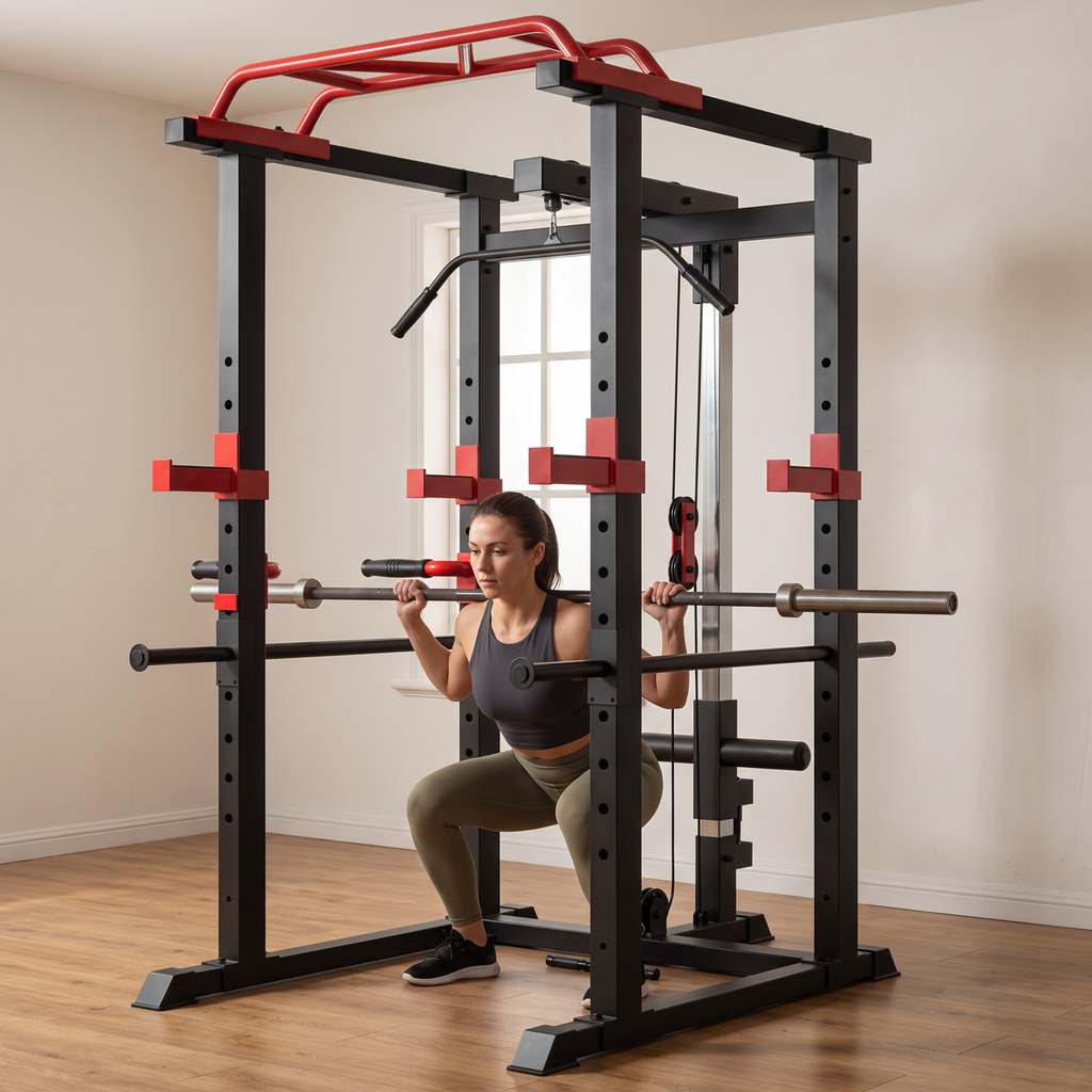 Multi-Function Power Cage & Squat Rack for Home Gym
