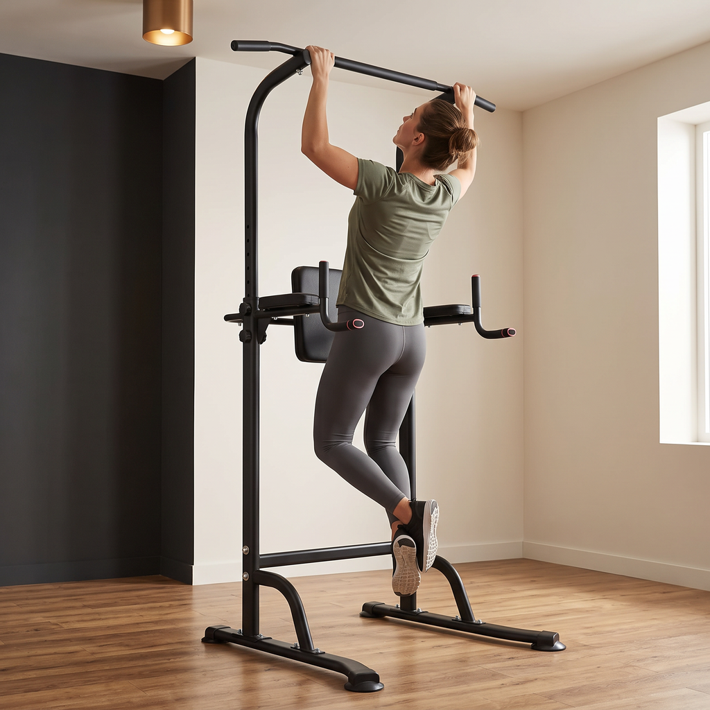 Adjustable Pull-Up & Dip Station Power Tower
