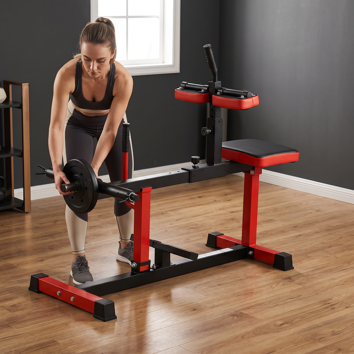 Plate-Loaded Seated Calf Raise Machine