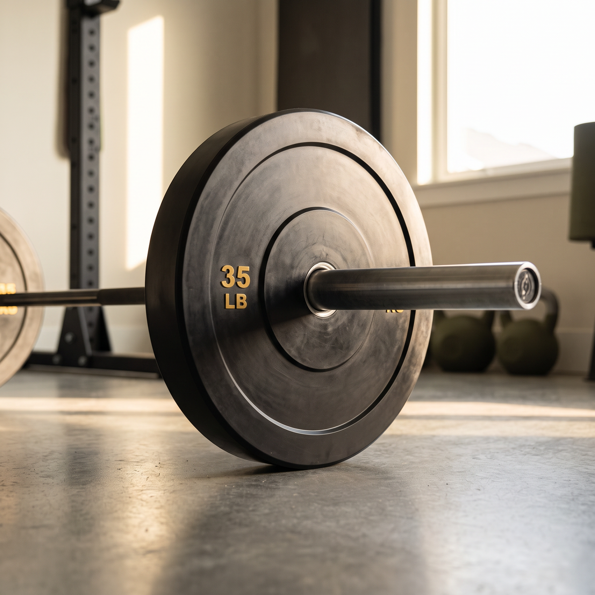 35 lb Olympic Rubber Weight Plate Set