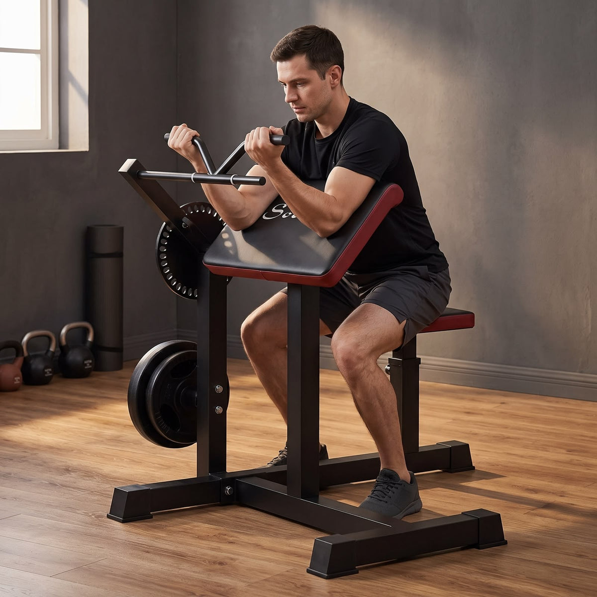2-in-1 Preacher Curl Bench Tricep & Bicep Curl Machine
