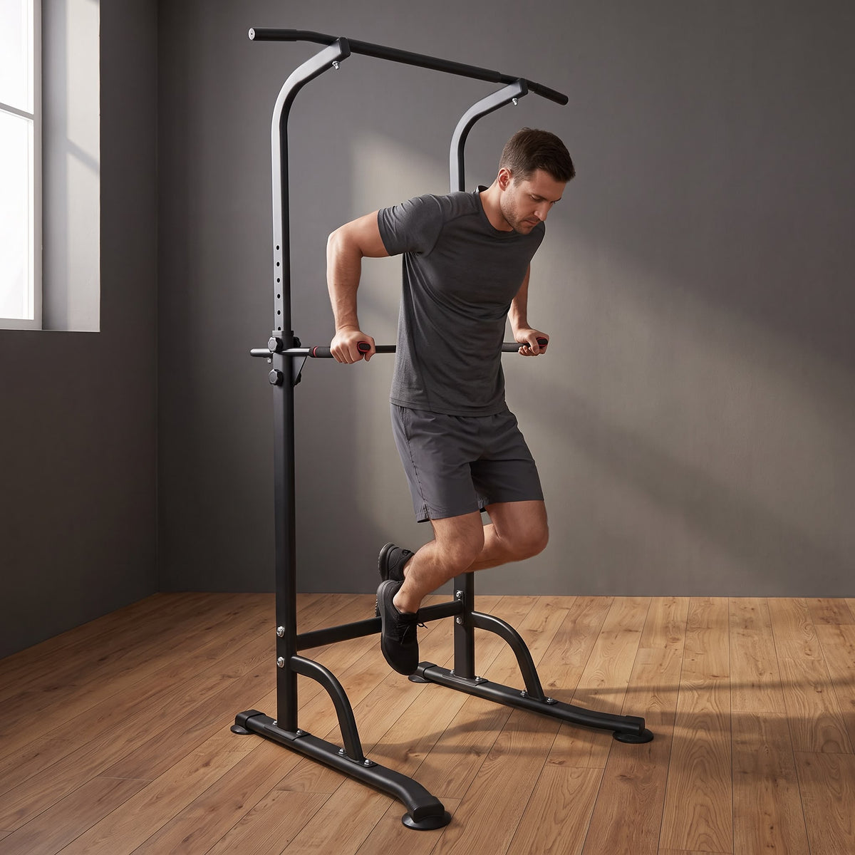 Pull-Up & Dip Power Tower for Home Gym